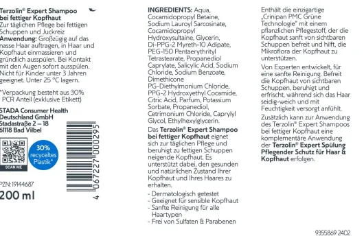 Terzolin Expert Shampoo bei fettiger Kopfhaut 200 ml