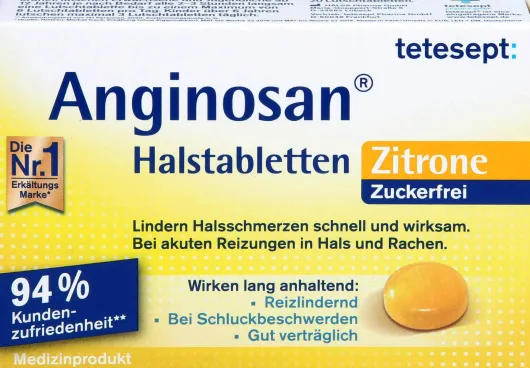 Tetesept Anginosan Halstabletten Zuckerfrei Zitron