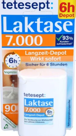 Tetesept Langzeit Laktase 7.000 Tabletten 90 Stück