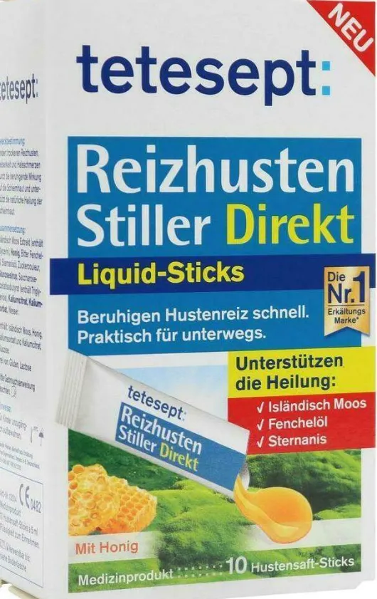 Tetesept Reizhusten Stiller Direkt Liquid Sticks