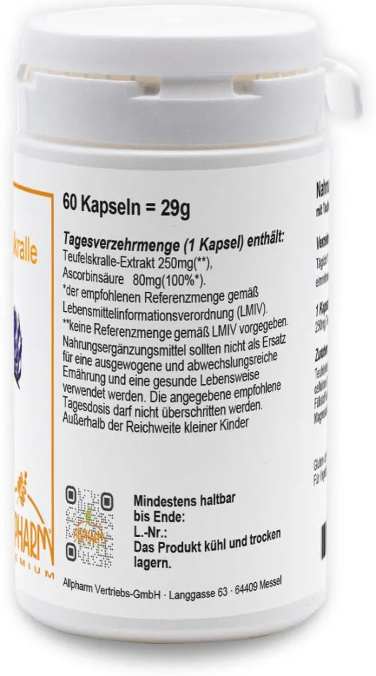 Teufelskralle Allpharm 60 Kapseln