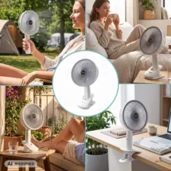 Tischventilator mit Akku zum Klemmen