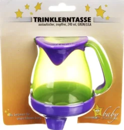Trink Lerntasse Auslaufsicher Grün-Lila 240ml