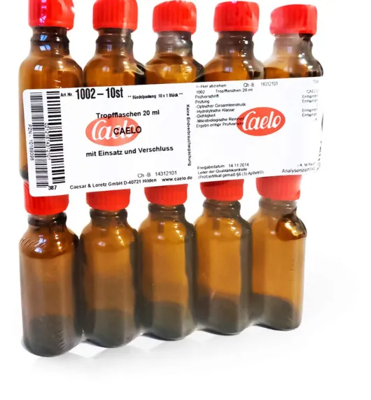 Tropfflasche 20 ml Mit Einsatz und Verschluss 10 Stück