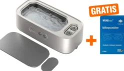 Universal Reinigungsgerät 760 mit separatem Reinigungsfach für Kontaktlinsen + gratis Brillenputztücher 10 Stück