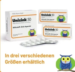Unizink 50 magensaftresistente Tabletten 20 Stück