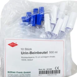 Urin Beinbeutel Rücklaufsperre Mit Ablauf Schräg 500ml