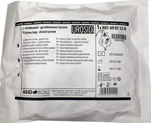 Urosid Urindrainagesystem 2l 120cm Schlauch Nadelf.Ventil