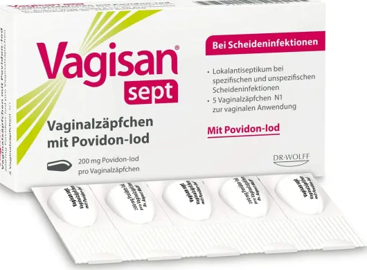 Vagisan Sept Vaginalzäpfchen Mit Povidon-Iod 5 Stück