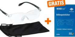 Vergrößerungsbrille, schwarzinkl. Aufbewahrungsbeutel + Gratis Brillenputztücher 10 Stück