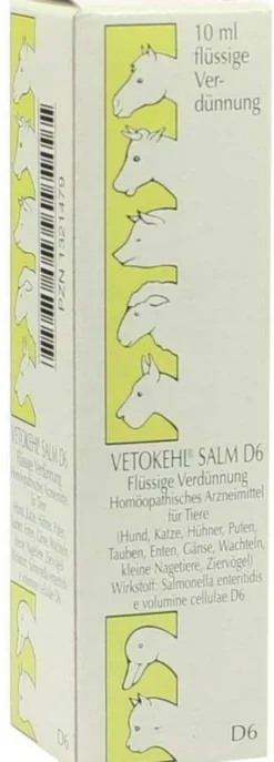 Vetokehl Salm D6 vet. 10 ml Tropfen