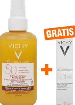 Vichy Capital Soleil bräunungsintensivierendes Sonnenspray LSF 50 200 ml + gratis Capital Soleil UV-Age LSF 50+ 15 ml