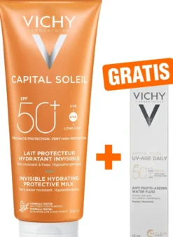 Vichy Capital Soleil 300 ml Sonnenmilch für die ganze Familie LSF 50+ + gratis Capital Soleil UV-Age LSF 50+ 15 ml