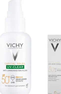 Vichy Capital Soleil UV-Clear LSF 50+ 40 ml + gratis Vichy Capital Soleil UV-Age Daily LSF50+ 15 ml