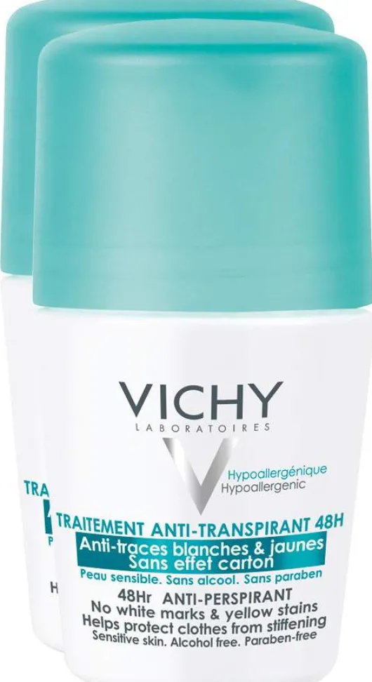Vichy Deo Roll On Anti Flecken 48h 2 x 50 ml Creme