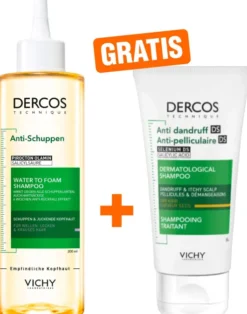 Vichy Dercos Anti-Schuppen Locken Shampoo 200 ml + gratis Vichy Dercos Anti Schuppen Shampoo trockene Kopfhaut 50 ml