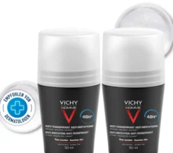 Vichy Homme Deodorant Anti Transpirant 48h sensible Haut 2 x 50 ml