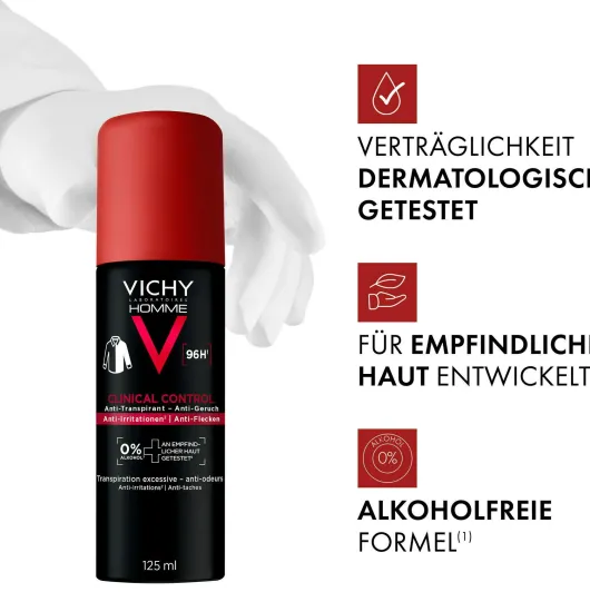 Vichy Homme Deo Spray Aero 96h 125 ml