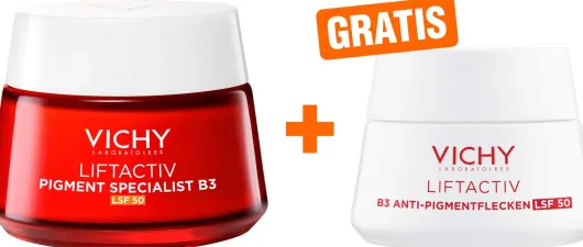 Vichy Liftactiv B3 Anti-Pigmentflecken LSF 50 Creme 50 ml + gratis Vichy Liftactiv B3 Anti-Pigmentflecken LSF 50 15 ml