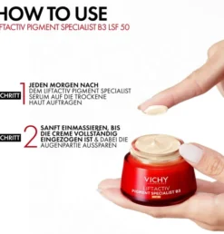 Vichy Liftactiv B3 Anti-Pigmentflecken LSF 50 Creme 50 ml + gratis Vichy Liftactiv B3 Anti-Pigmentflecken LSF 50 15 ml