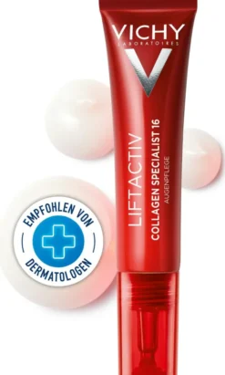 Vichy Liftactiv Collagen Specialist 16 Augenpflege 15 ml + gratis Kosmetiktasche