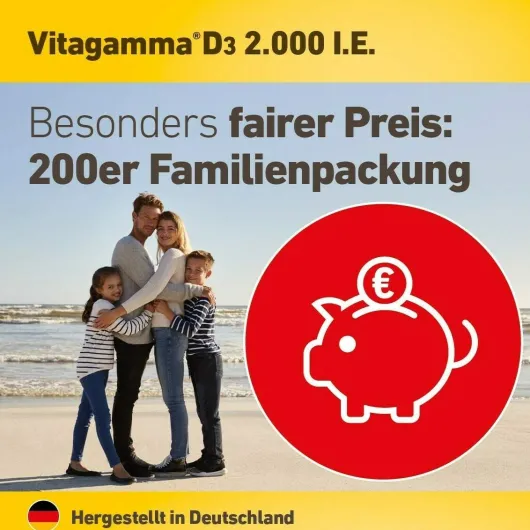 Vitagamma D3 2.000 I.E. Vitamin D3 Nem 100 Tabletten