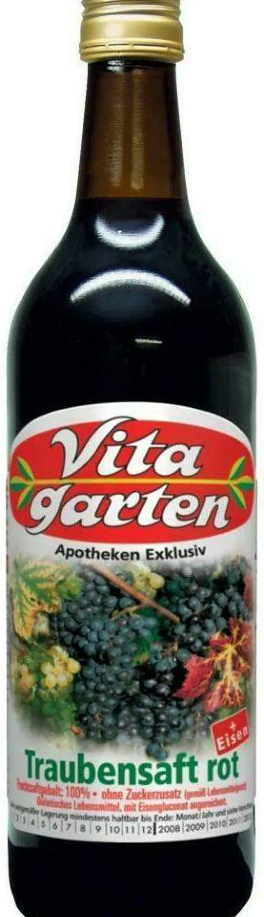 Vitagarten Roter Traubensaft + Eisen Einwegflasche 200 ml Saft