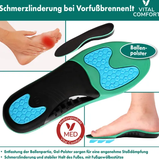 Vital Comfort Einlegesohlen gegen Vorfußbrennen Gr. 39-41 1 Paar
