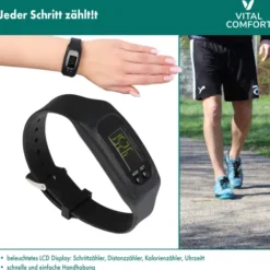 Vital Comfort Fitness-Armband Schwarz 1 Stück