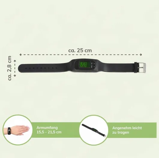 Vital Comfort Fitness-Armband Schwarz 1 Stück