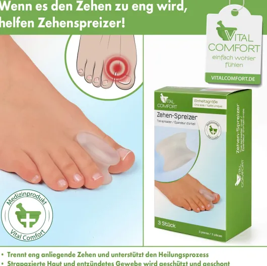 Vital Comfort Gel extra weich Zehenspreizer, 3 Stück