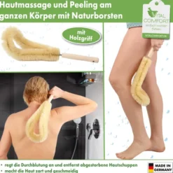 Vital Comfort Körperbürste XXL mit Naturborsten, gebogen