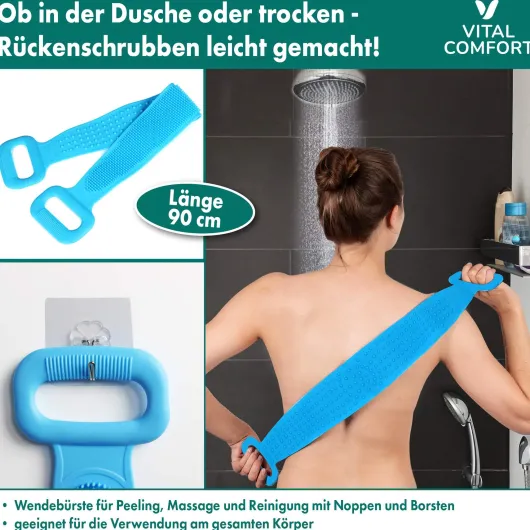 Vital Comfort Rückenbürste mit Massagefunktion 2 in 1