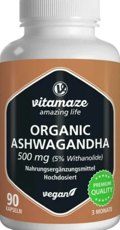 Vitamaze Ashwagandha Extrakt 500 mg 90 Kapseln