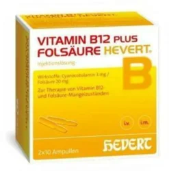 Vitamin B12 Folsäure Hevert Amp.-Paare 2 X 10 Ampullenpaare