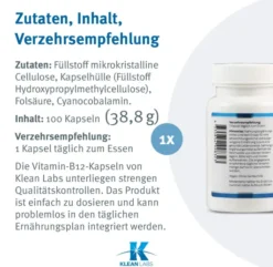 Vitamin B12 + Folsäure Kapseln