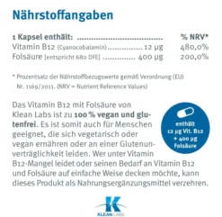 Vitamin B12 + Folsäure Kapseln