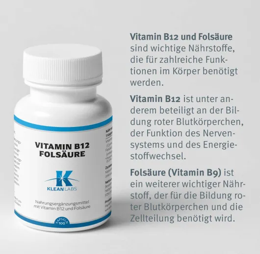 Vitamin B12 + Folsäure Kapseln