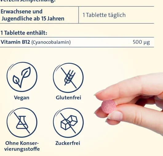 Vitamin B12 Hevert 500 µg 120 Tabletten