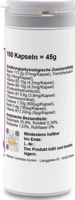 Vitamin B Komplex 100 Kapseln Für Hunde