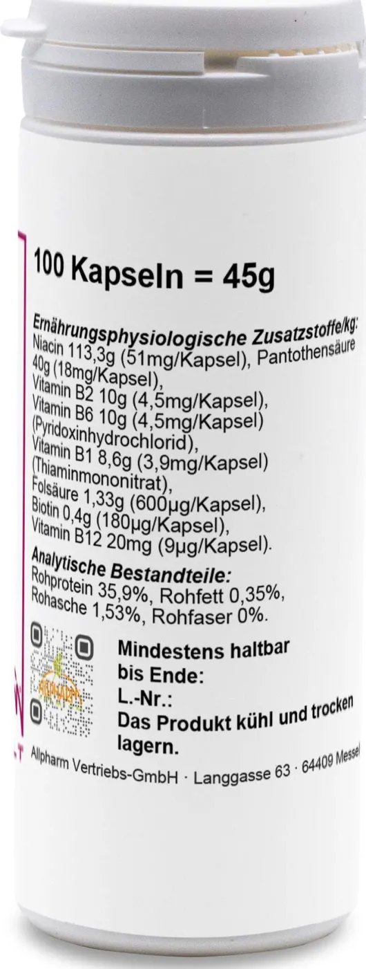 Vitamin B Komplex 100 Kapseln Für Hunde