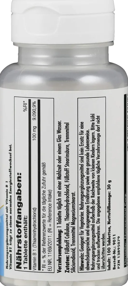 Vitamin B1 Thiamin 100 mg 100 Tabletten