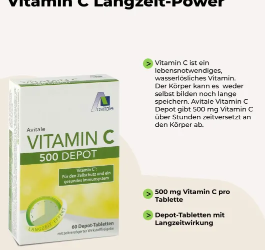 Vitamin C 500 mg Depot 60 Tabletten