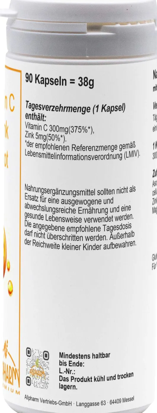 Vitamin C 300 + Zink Langzeitkapseln