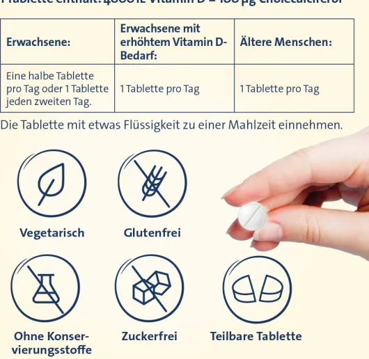Vitamin D3 Hevert 4000 I.E. 100 Tabletten