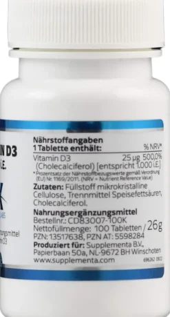 Vitamin D 1000 I.E. 100 Tabletten