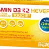 Vitamin D3 K2 Hevert plus Calcium und Magnesium 1000 I.E. 120 Kapseln