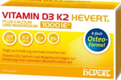 Vitamin D3 K2 Hevert plus Calcium und Magnesium 1000 I.E. 120 Kapseln