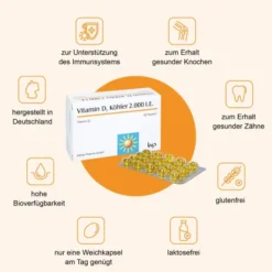Vitamin D3 Köhler 2000 I.E. 60 Kapseln
