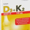 Vitamin D3 + K2 2000 I.E. + 100 µg 60 Tabletten